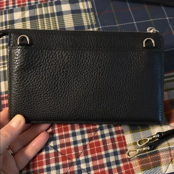 kate spade Black Leather Crossbody Wallet with Gold Hardware - Picture 3 of 10